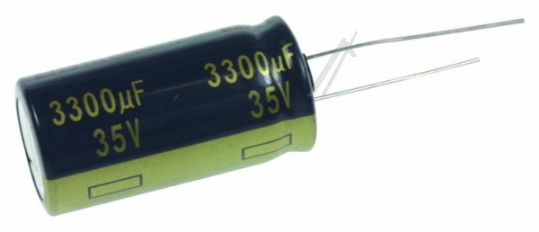 3300UF-35V EEUFC1V332 ELCO RADIAAL 105° 18X35,5MM. RM=7,5MM. -ROHS-