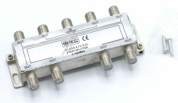 F-SPLITTER 8-VOUDIG,  5-1000MHZ. 100DB DIGITAL