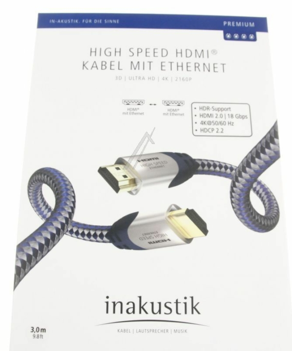 0042303 PREMIUM II HDMI-KABEL HIGH SPEED    ETHERNET,  L: 3,0MTR.