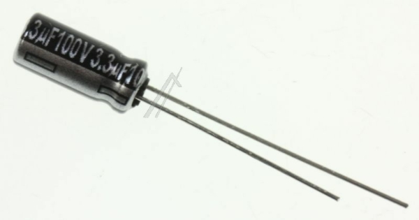 3,3UF-100V ECA2AHG3R3 ELCO RADIAAL 105° 5X11MM. RM=2,0MM. -ROHS-