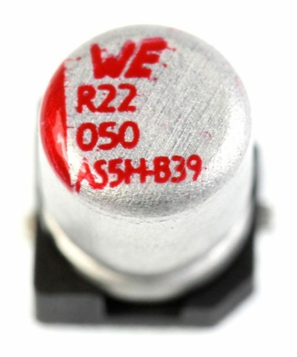 0,22UF-50V 865230640002 SMD-ELKO WE 105° 4X5,5MM