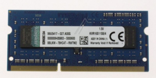 VALUERAM KVR16S11S8/ 4 SODDR3-RAM 4GB PC3-12800 , CL11