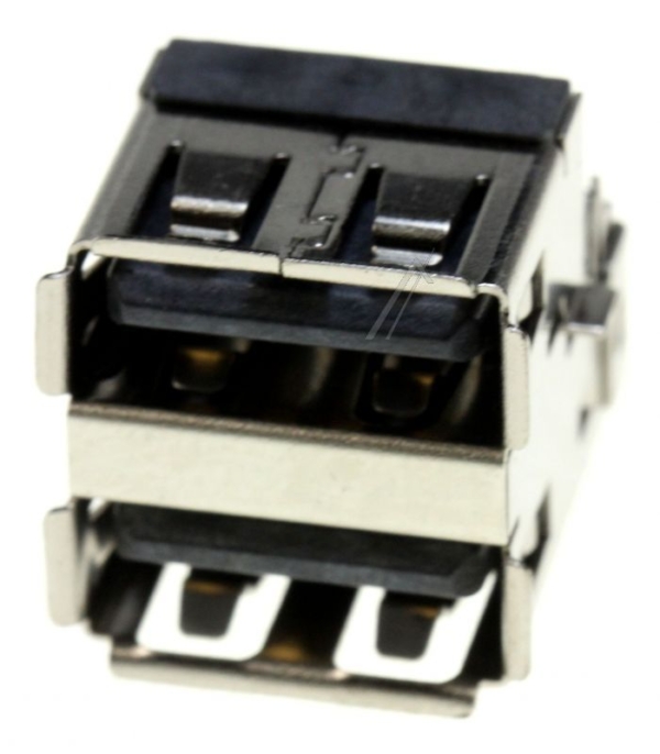 3722-002601 JACK-USB,4P/ 2C, AUF, BLK, ANGLE-OFFSET, A TY