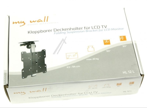 HL 12 OPKLAPBARE PLAFONDSTEUN VOOR FLATPANELS 17" - 37"