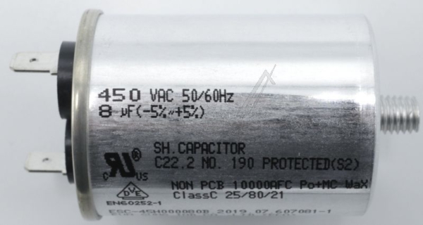 2501-001339 C-OIL:8UF,450V, BK,40X55MM,16MM